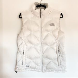 North Face Women’s White 550 Down Puffer Vest - EUC